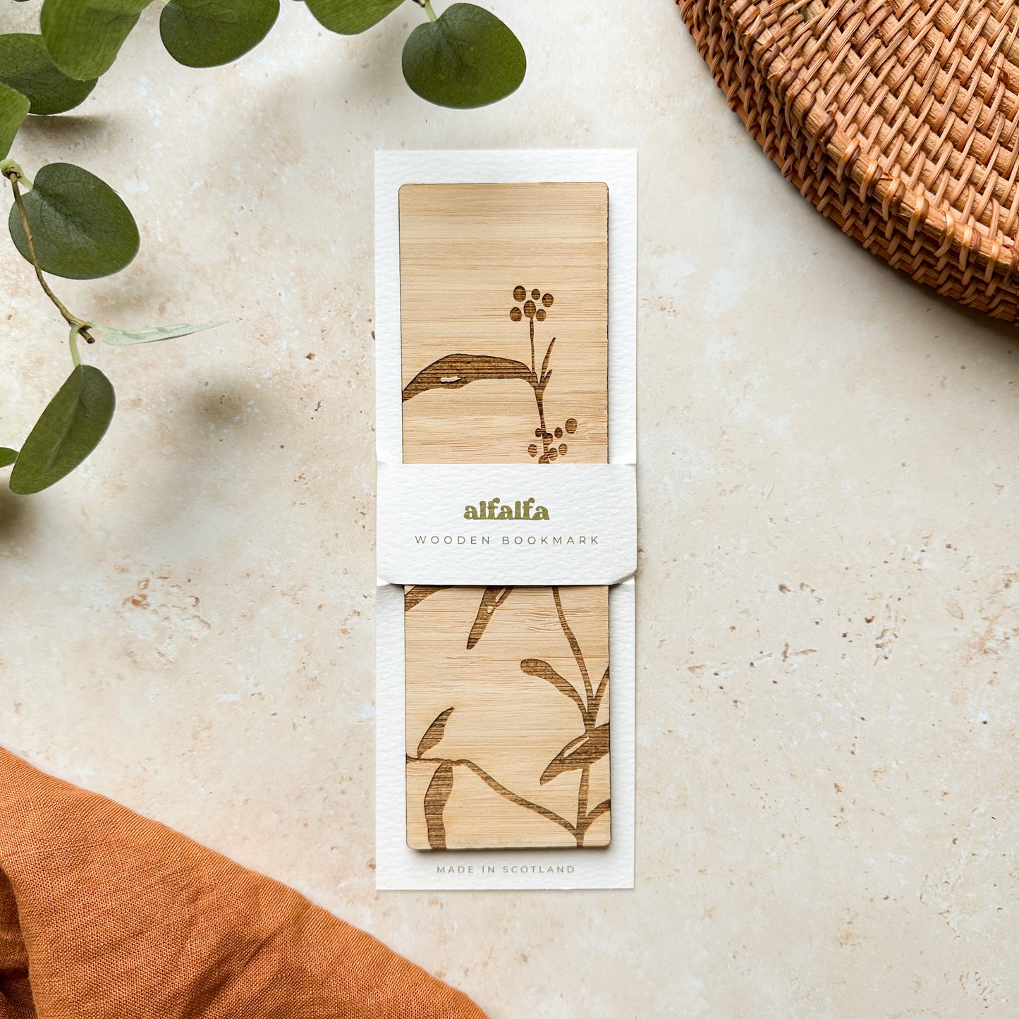 Botanical Wooden Bookmark