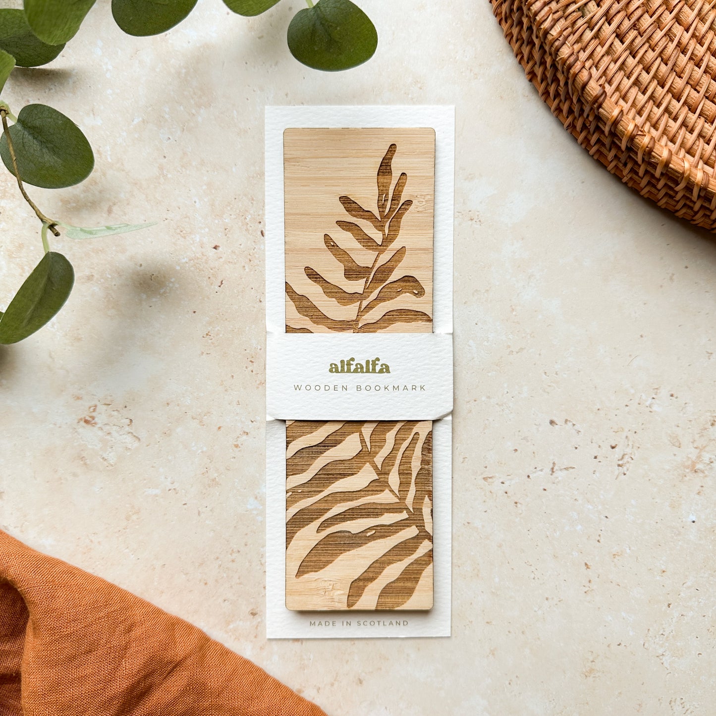 Fern Wooden Bookmark