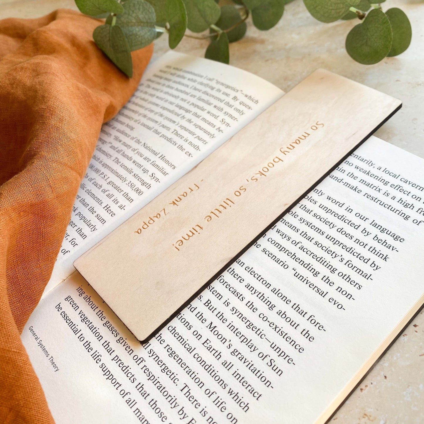 Frank Zappa Quote Wooden Bookmark