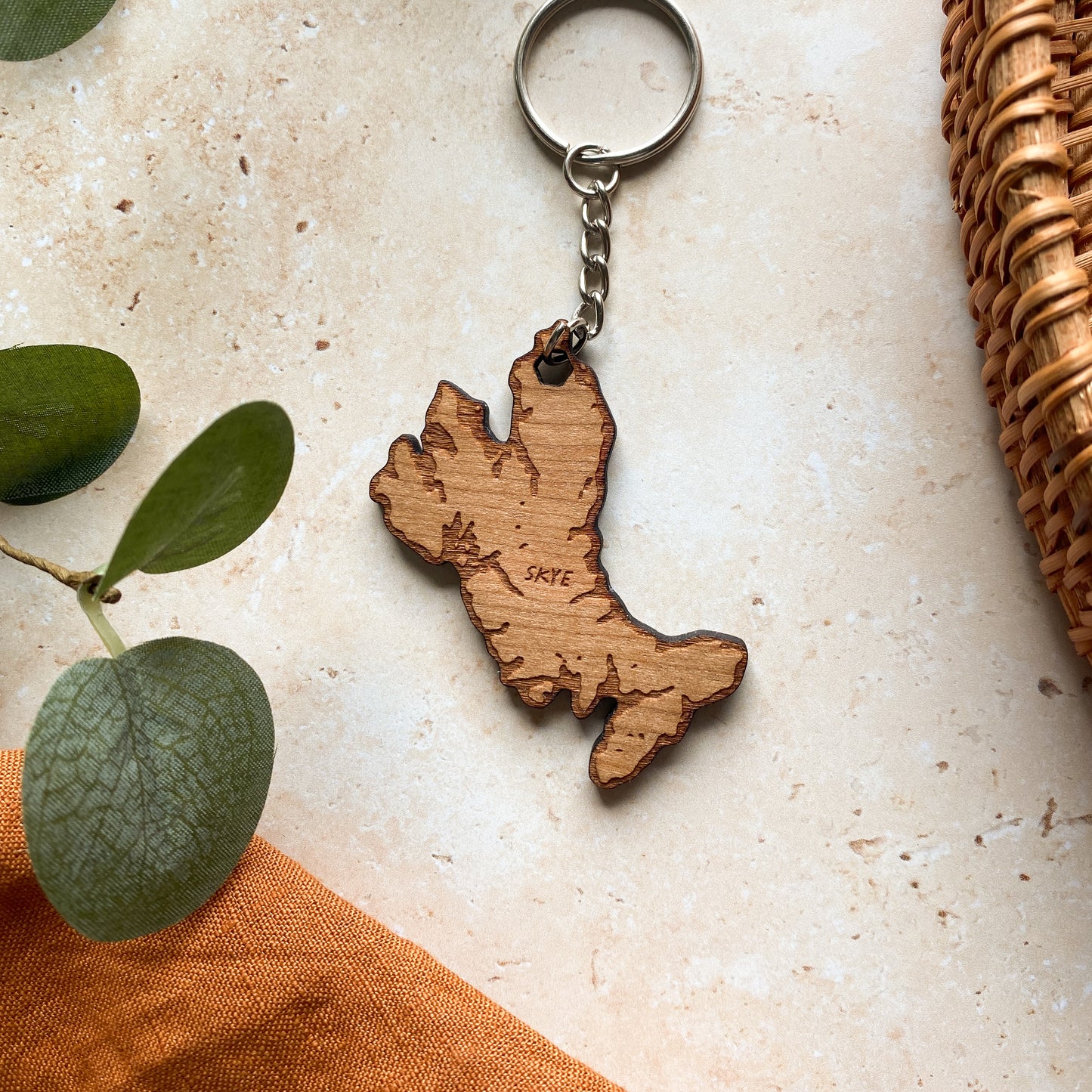 Isle of Skye Wooden Keyring