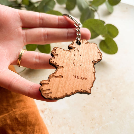 Ireland Wooden Keyring