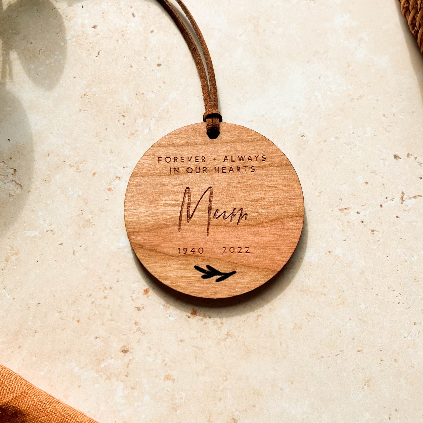 Memorial Wooden Christmas Bauble