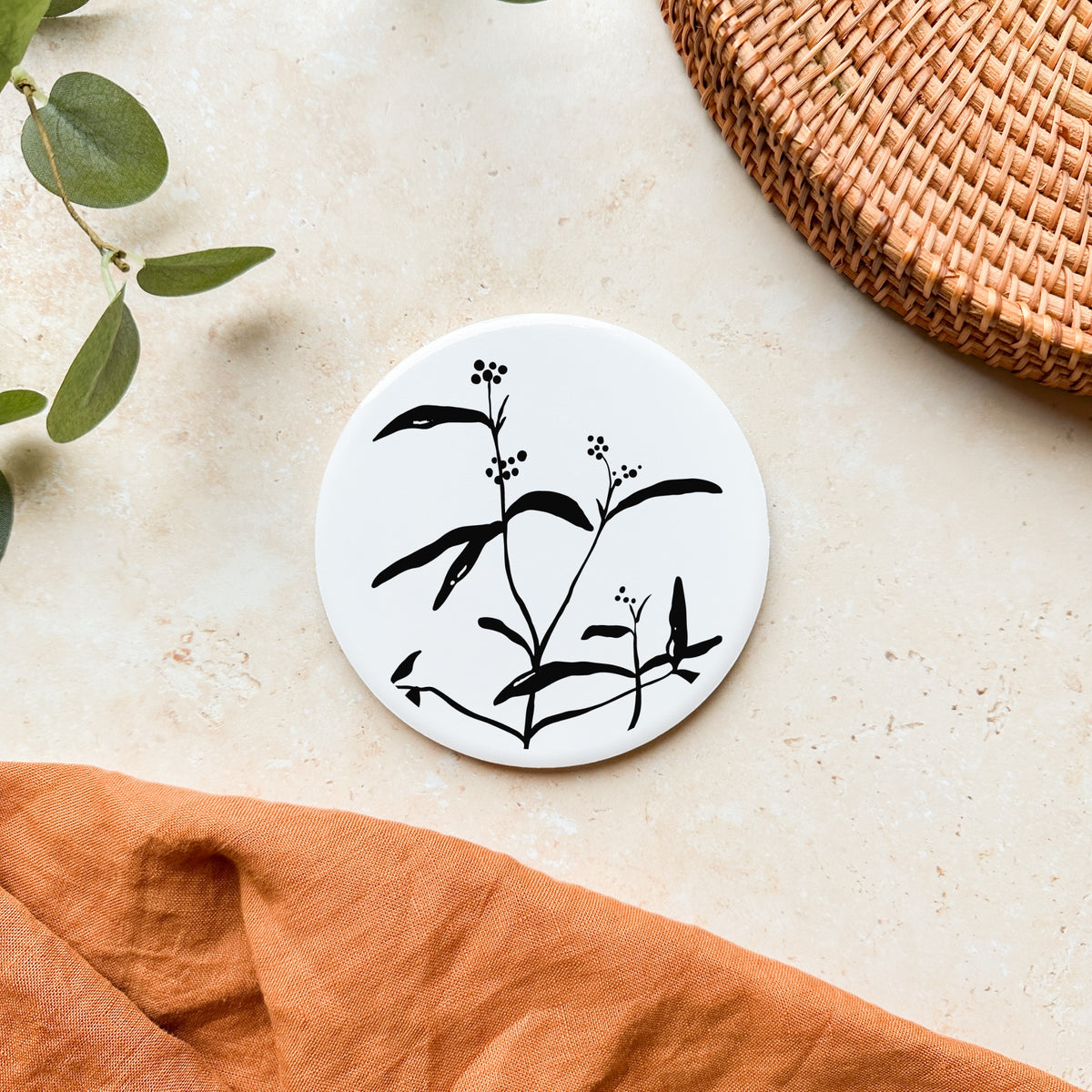 Botanical Ceramic Coaster