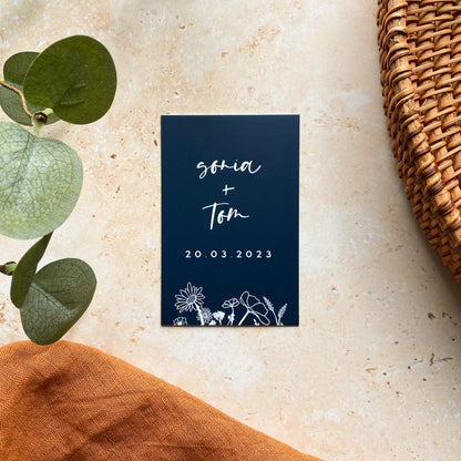 Wild Flower Mini Save the Date Cards
