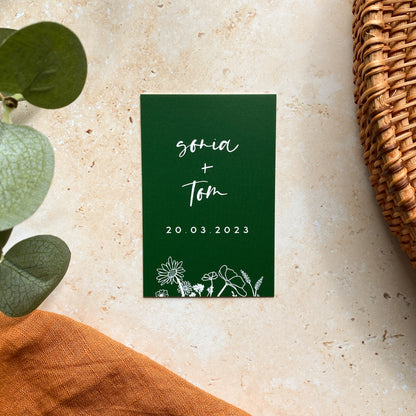 Wild Flower Mini Save the Date Cards