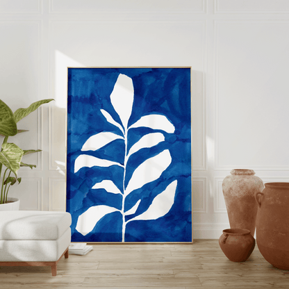 Blue Botanical Fine Art Poster