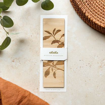 Botanical Wooden Bookmark