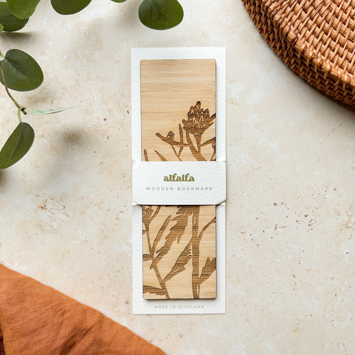 Thistle Wooden Bookmark
