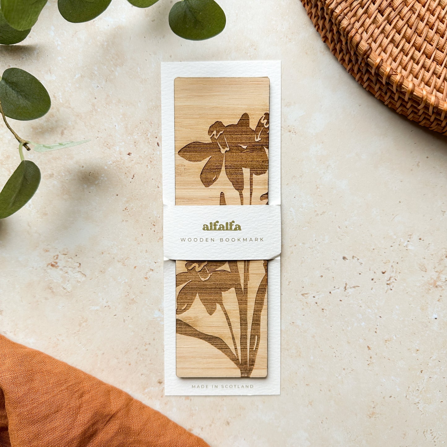 Daffodil Wooden Bookmark