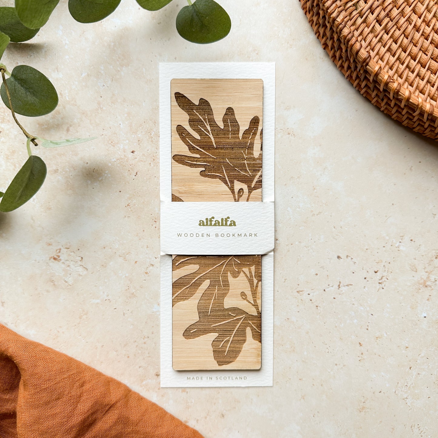 Fig Tree Wooden Bookmark