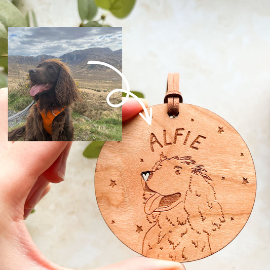 Custom Pet Wooden Christmas Bauble