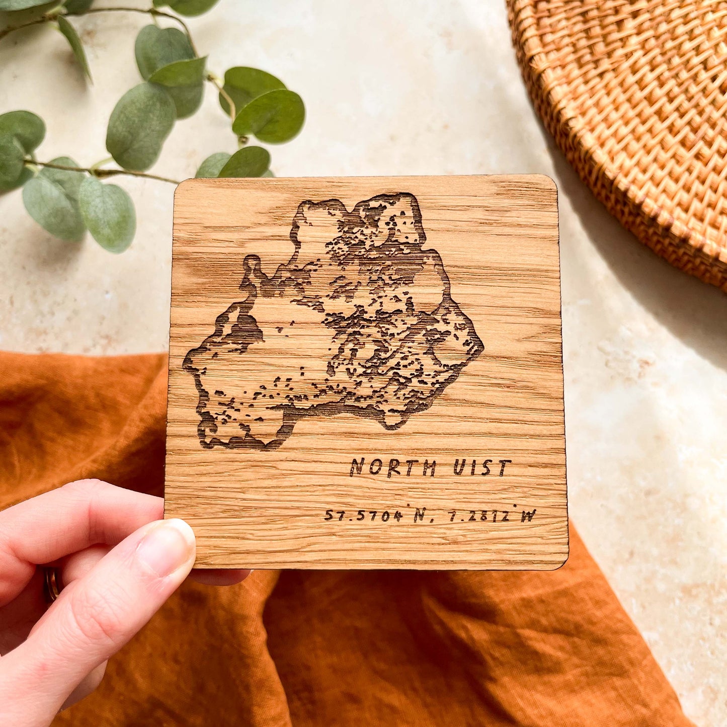 North Uist Wooden Coaster