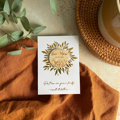 Wild Flower Save The Date Magnet