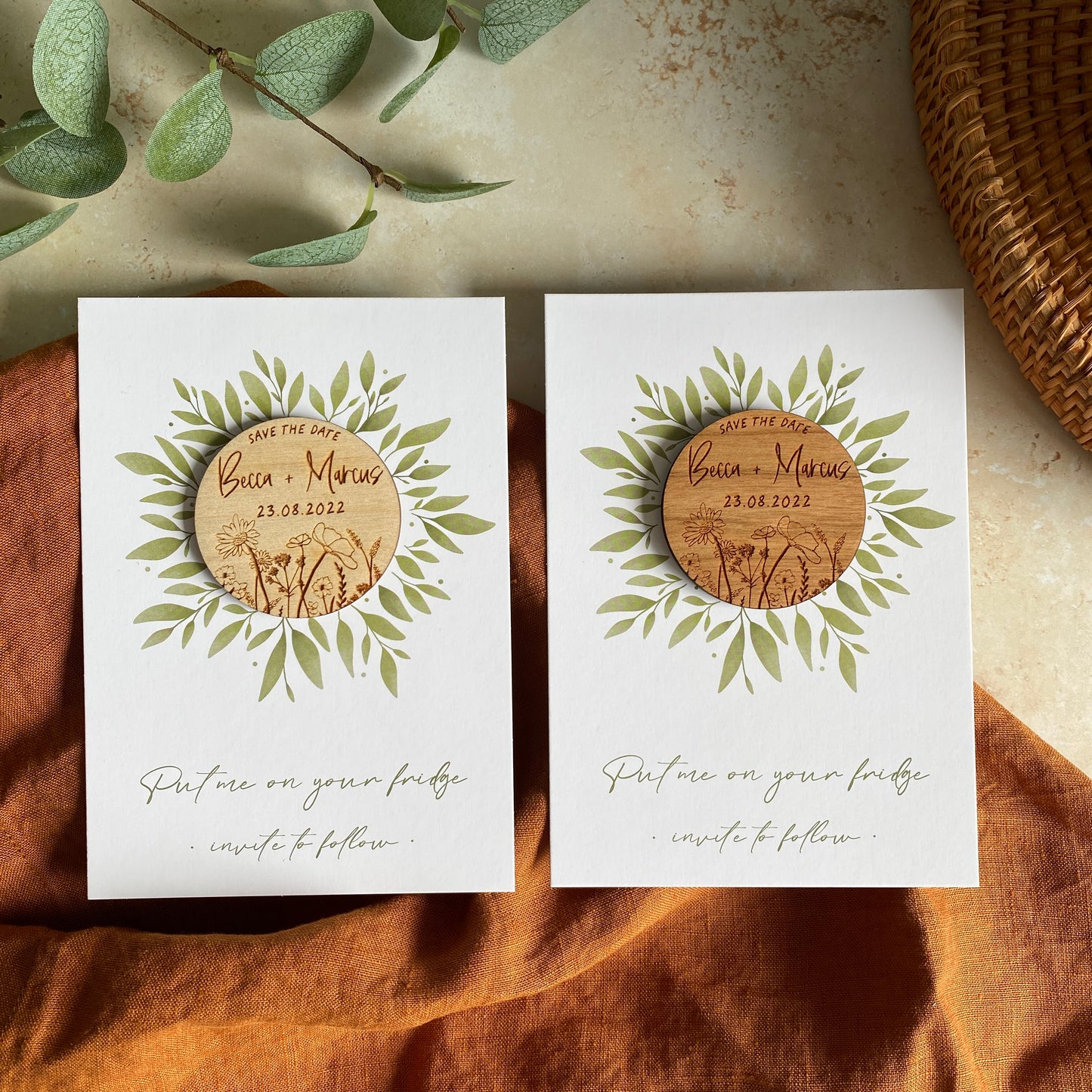 Wild Flower Save The Date Magnet