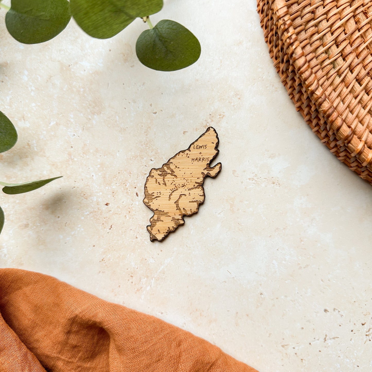 Isle of Lewis & Harris Wooden Magnet