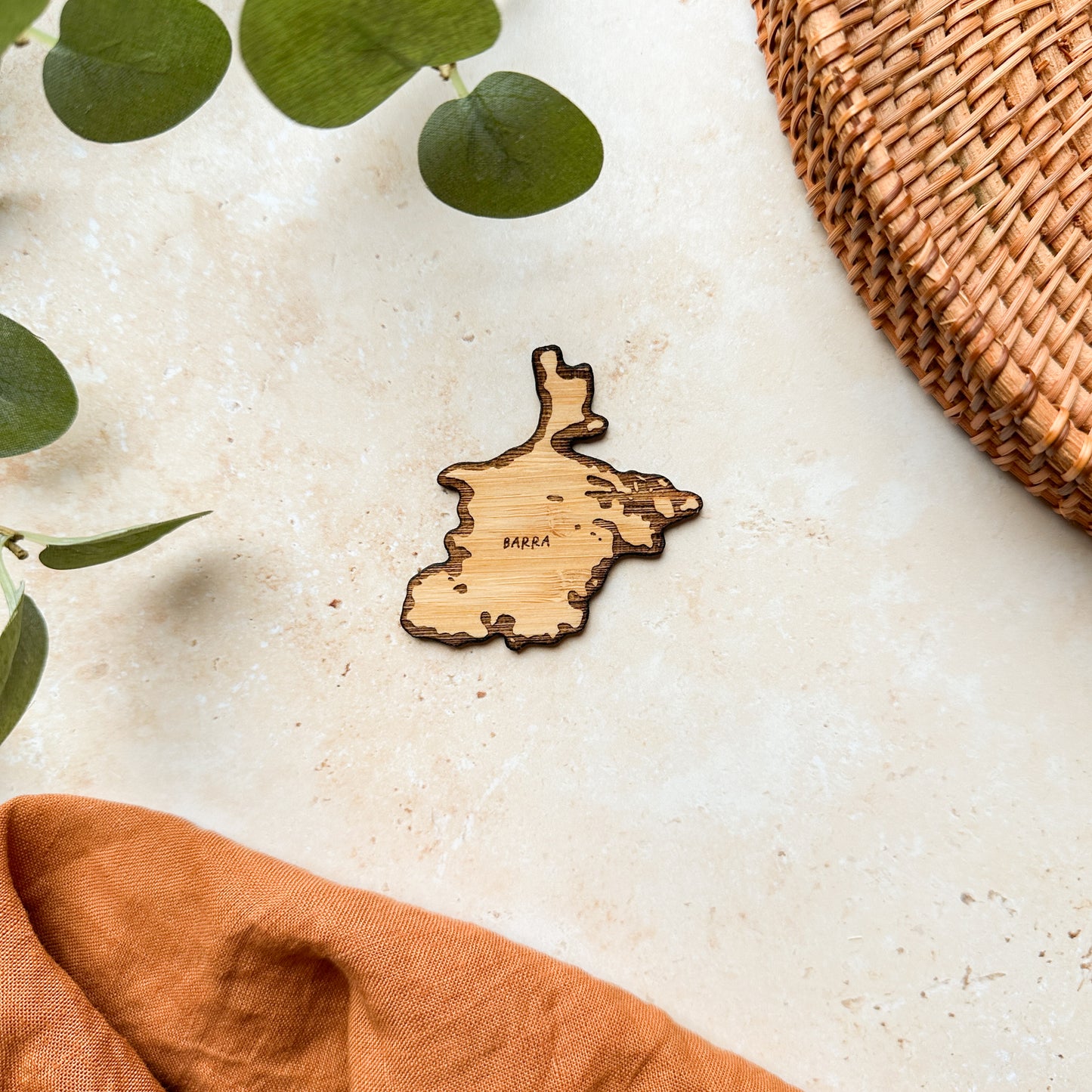 Isle of Barra Wooden Magnet