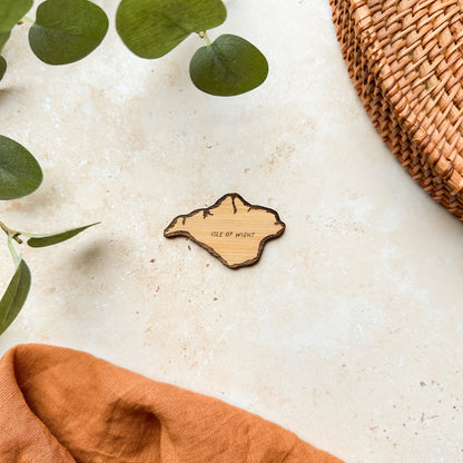 Isle of Wight Wooden Magnet
