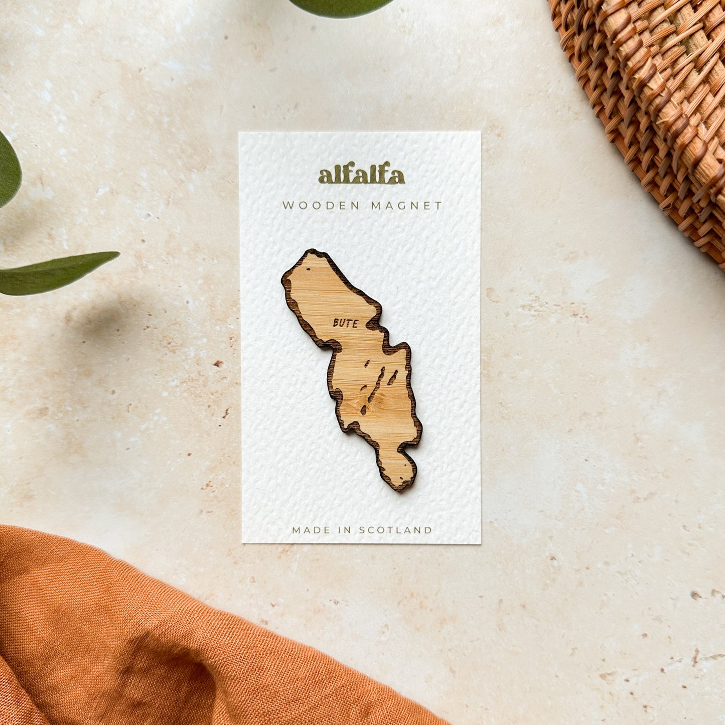 Isle of Bute Wooden Magnet