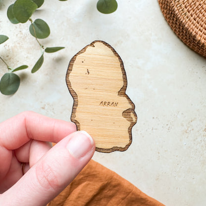 Isle of Arran Wooden Magnet