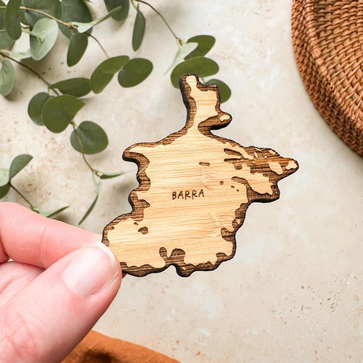 Isle of Barra Wooden Magnet