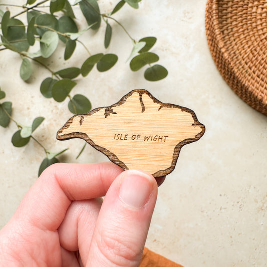 Isle of Wight Wooden Magnet
