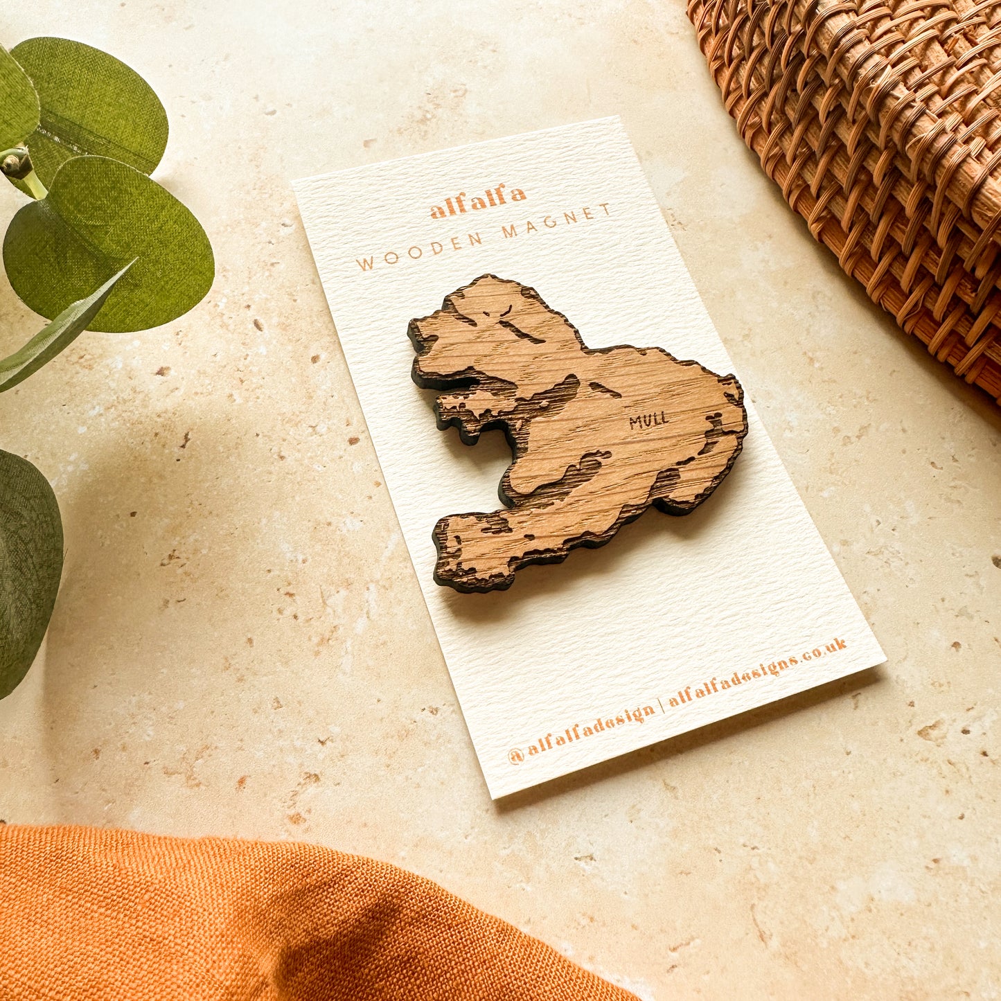 Isle of Mull Wooden Magnet