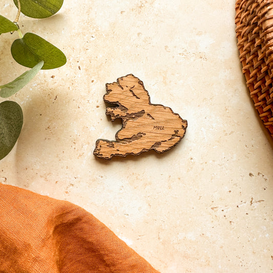 Isle of Mull Wooden Magnet