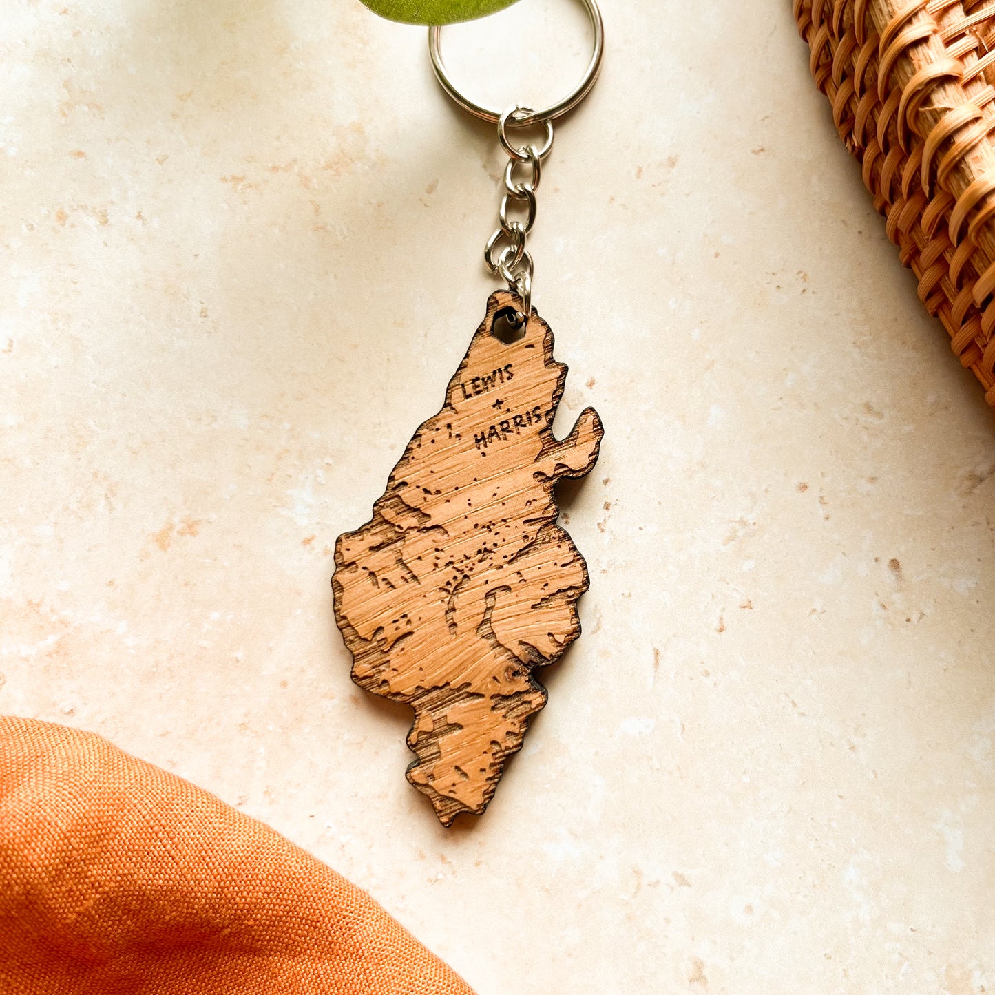 Isle of Lewis & Harris Wooden Keyring