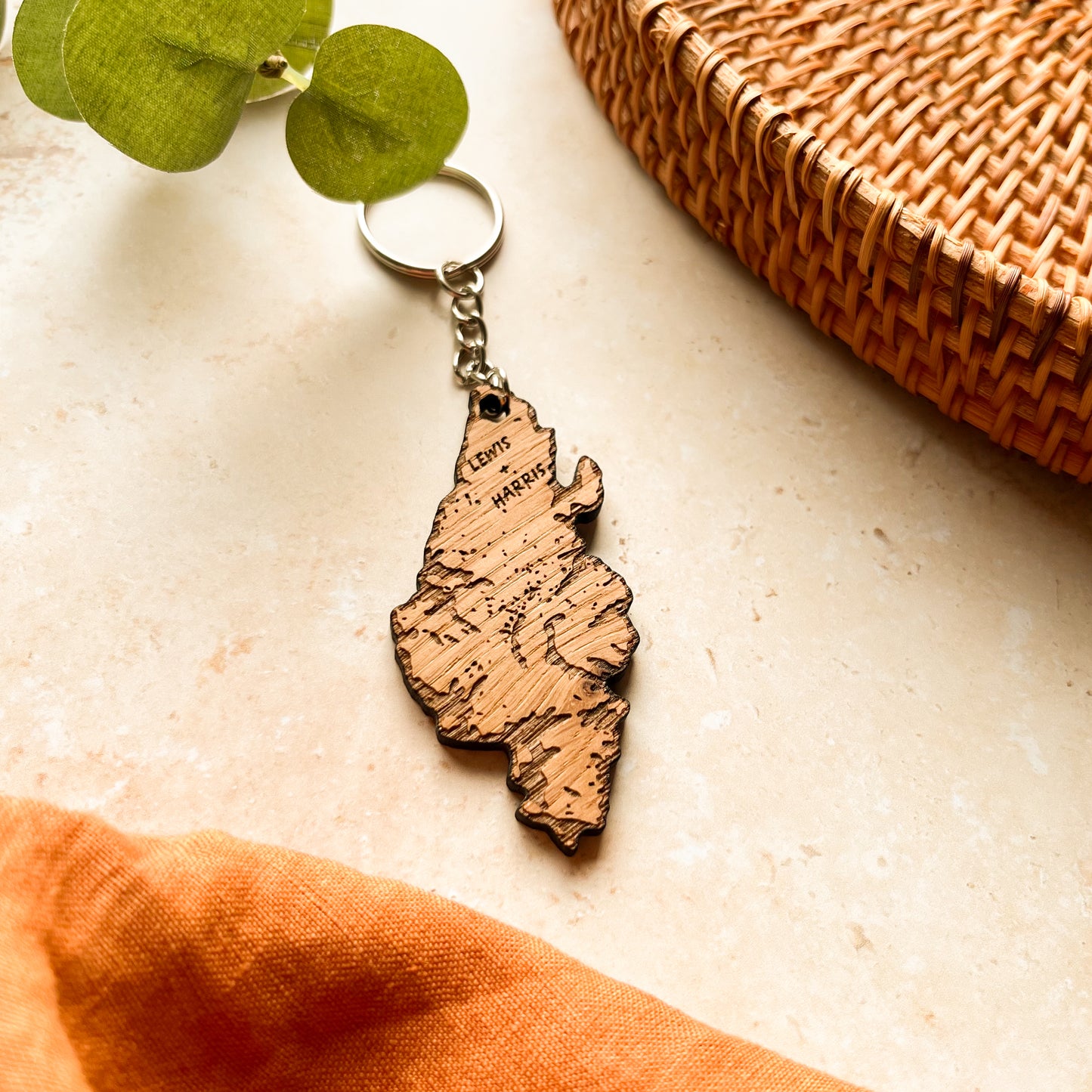 Isle of Lewis & Harris Wooden Keyring