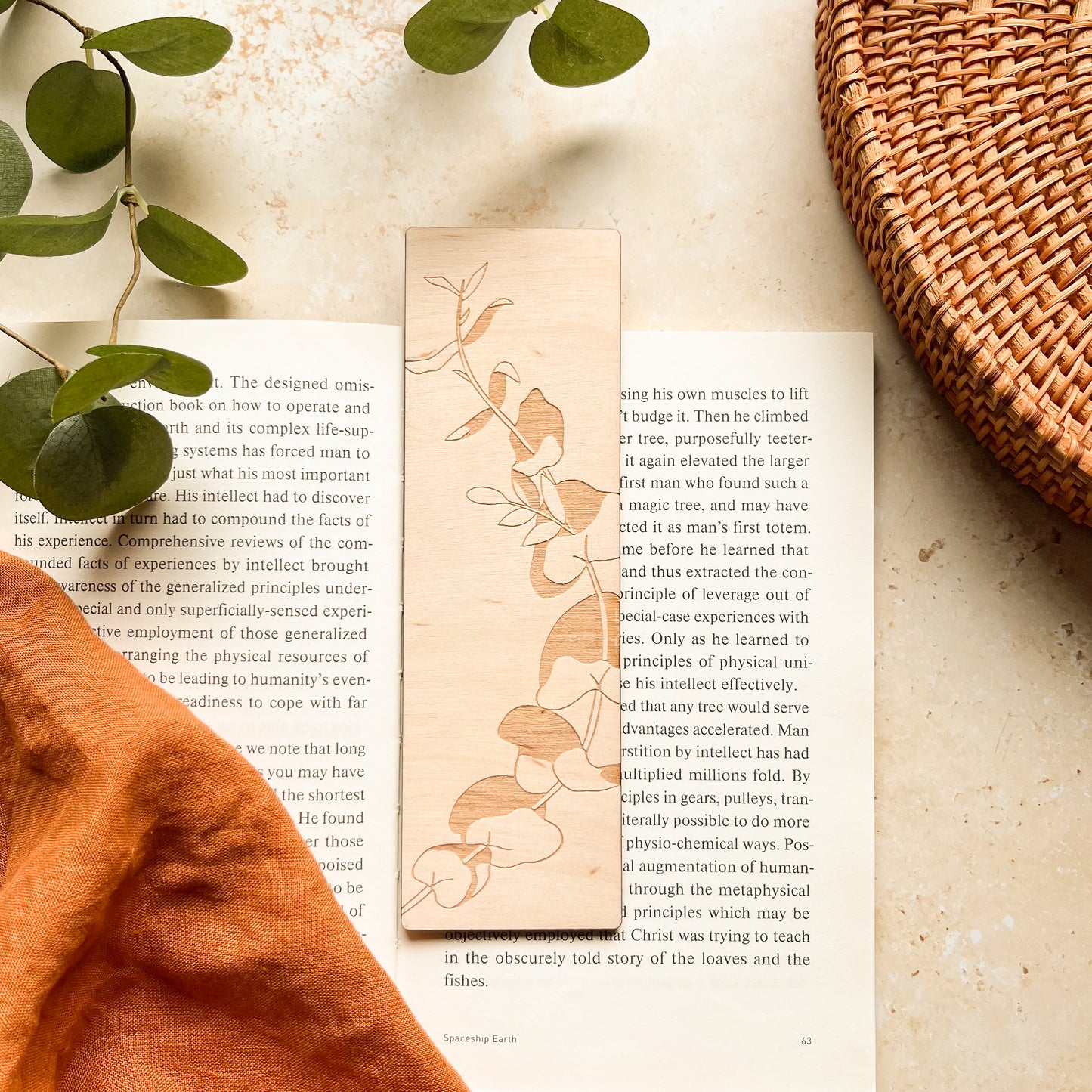 Eucalyptus Wooden Bookmark