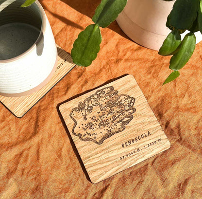 Benbecula Wooden Coaster
