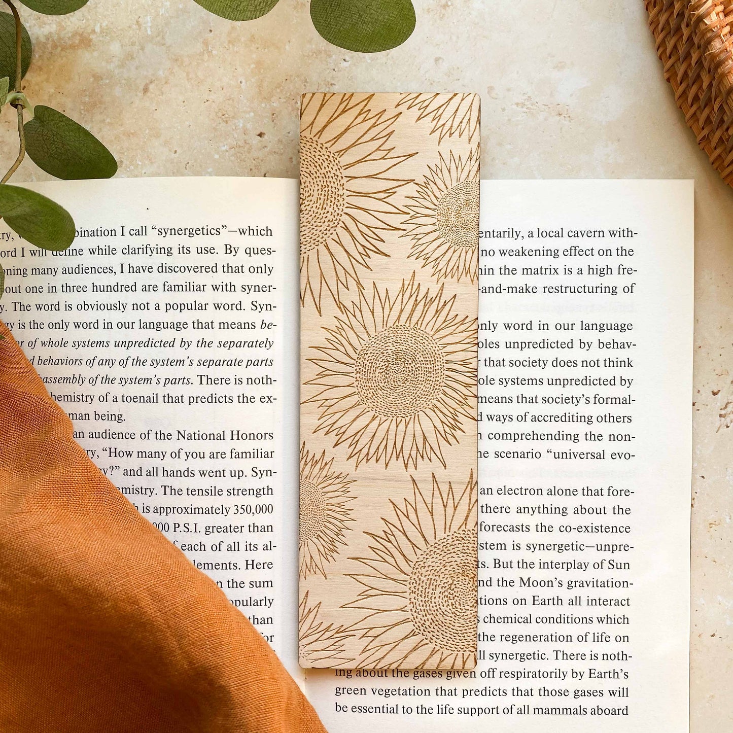 Sunflower Wooden Bookmark