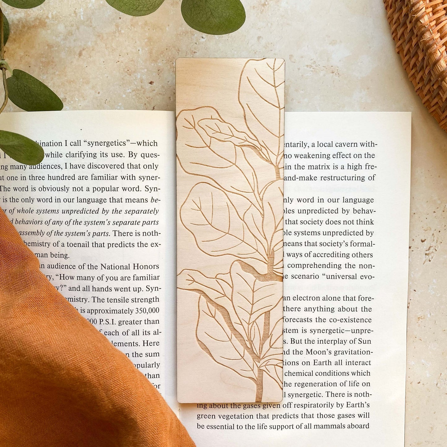 Ficus Wooden Bookmark
