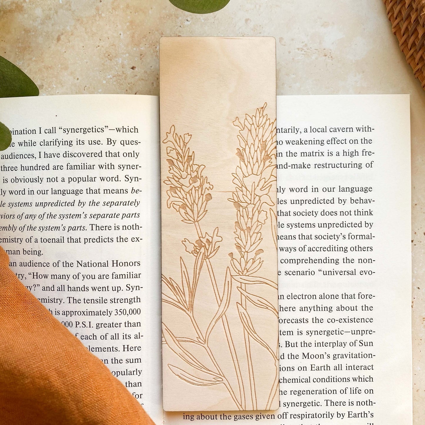 Lavender Wooden Bookmark