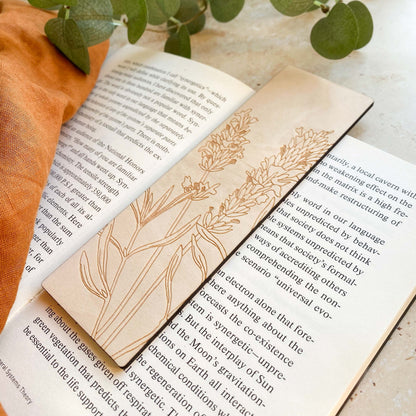 Lavender Wooden Bookmark