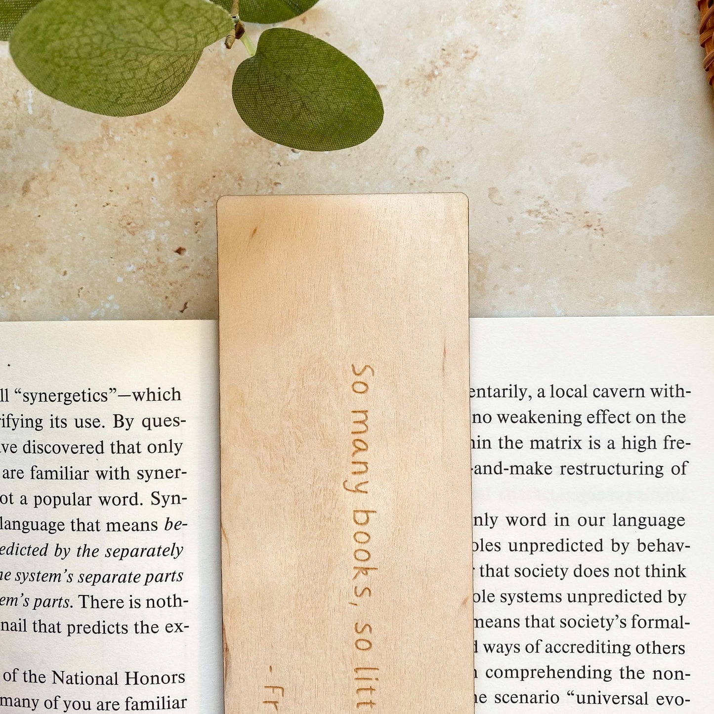 Frank Zappa Quote Wooden Bookmark