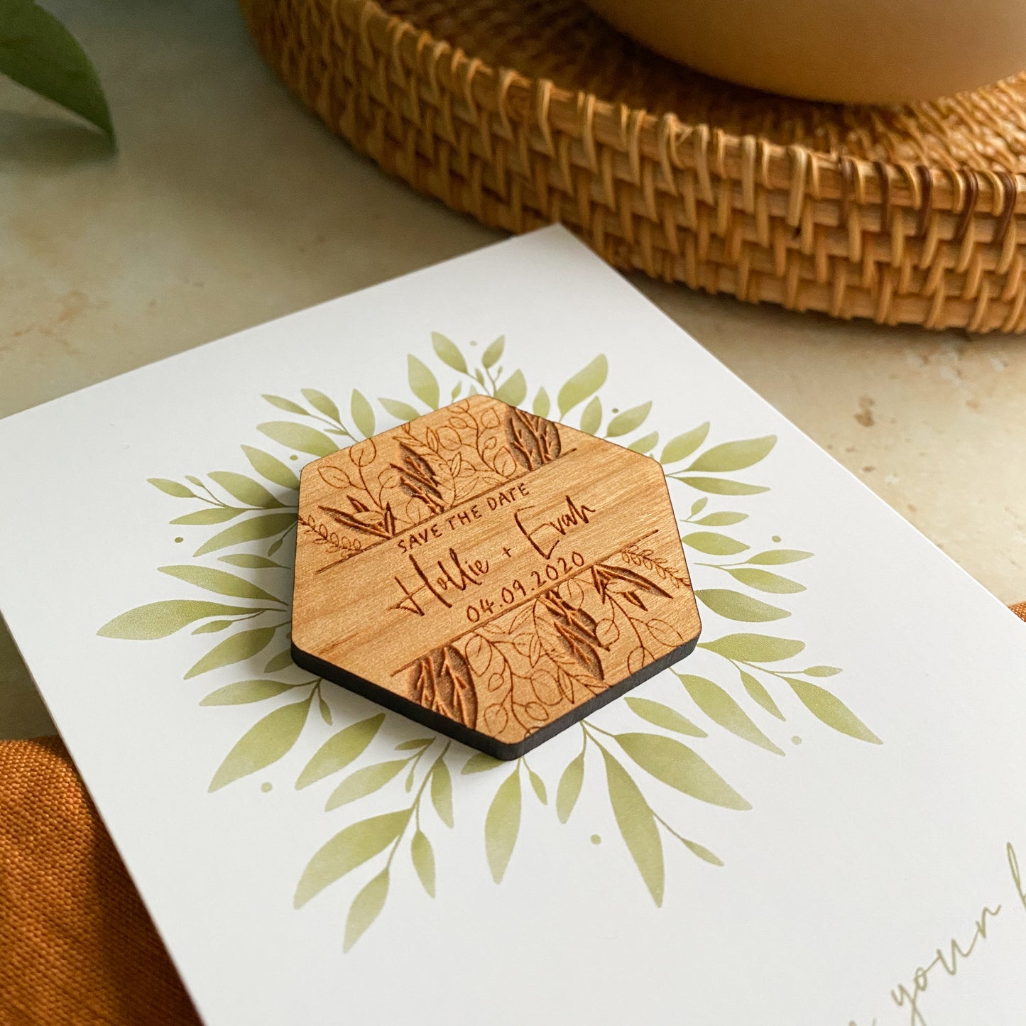 Botanical Save The Date Magnet