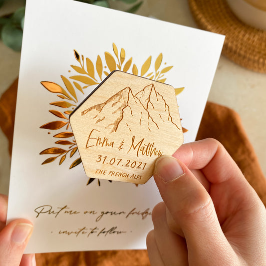 Mountain Save The Date Magnet