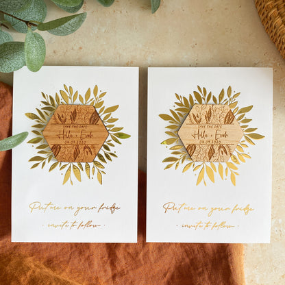 Botanical Save The Date Magnet