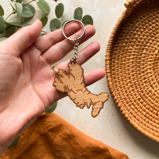 Isle of Skye Wooden Keyring