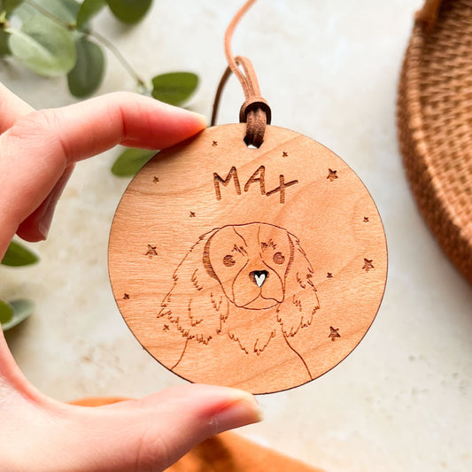 King Charles Wooden Christmas Bauble