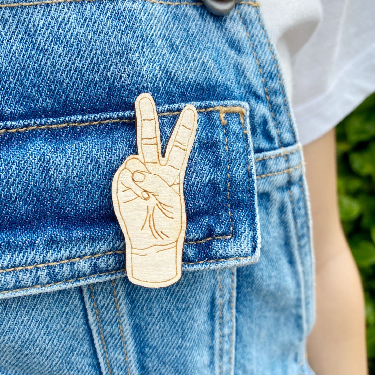 Peace Wooden Pin