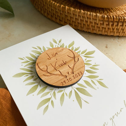 Antler Save The Date Magnet