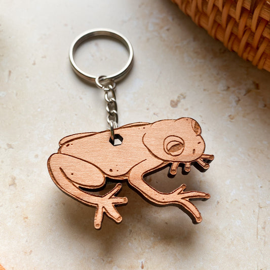 Frog Wooden Keyring